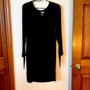Wrangler Rock 47 Black Dress with Fringe Sleeves